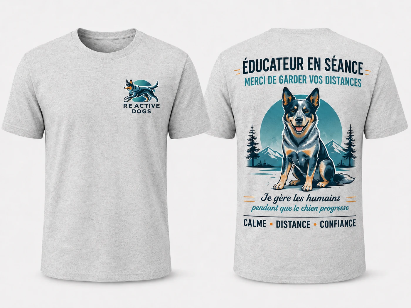 Tee-shirt Re-Active Dogs Éducateur en séance